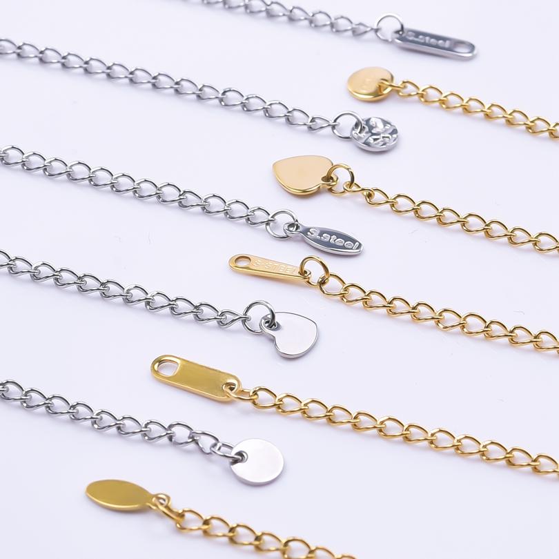 Silver/Gold Color Stainless Steel Extender/Extention/Tail Chains For Jewelry Making Bracelets Necklaces Anklets DIY Accessories