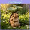 Hedgehog Garden Decor Resin Figurine With Bird Watering Feature For Outdoor Landscaping