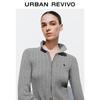 UR Women's Double Zipper Embroidered Knit Cardigan