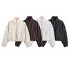2026 Summer New European and American Cross-border Women's Clothing Street Fashion Casual Polka Dot Zipper Jacket W050 6028