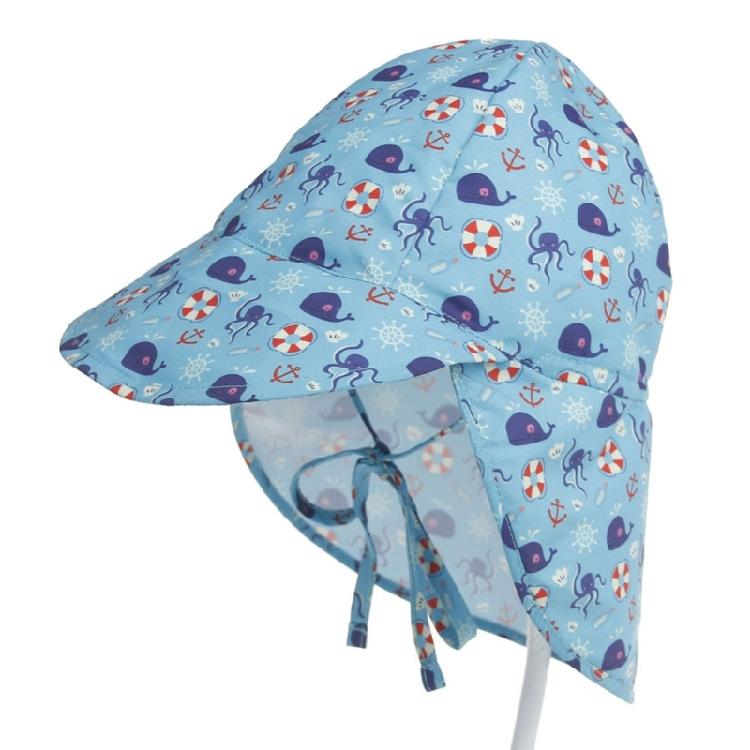 Baby Sonnenhut Fischerhut Mütze Breiter Rand Nacken-Ohrenschutz Kindergartenhut Nacken-Ohrenschutz für Säuglinge