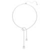 Swarovski Matrix Y-Shaped Imitation Crystal Pearl Pendant Necklace Women necklace Silver 5692416