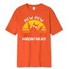 Pew Pew Madafakas Gatto con due pistole Stampa Uomo T-shirt Estate T-shirt in cotone Traspirante Vestiti larghi Hip Hop Street Tees