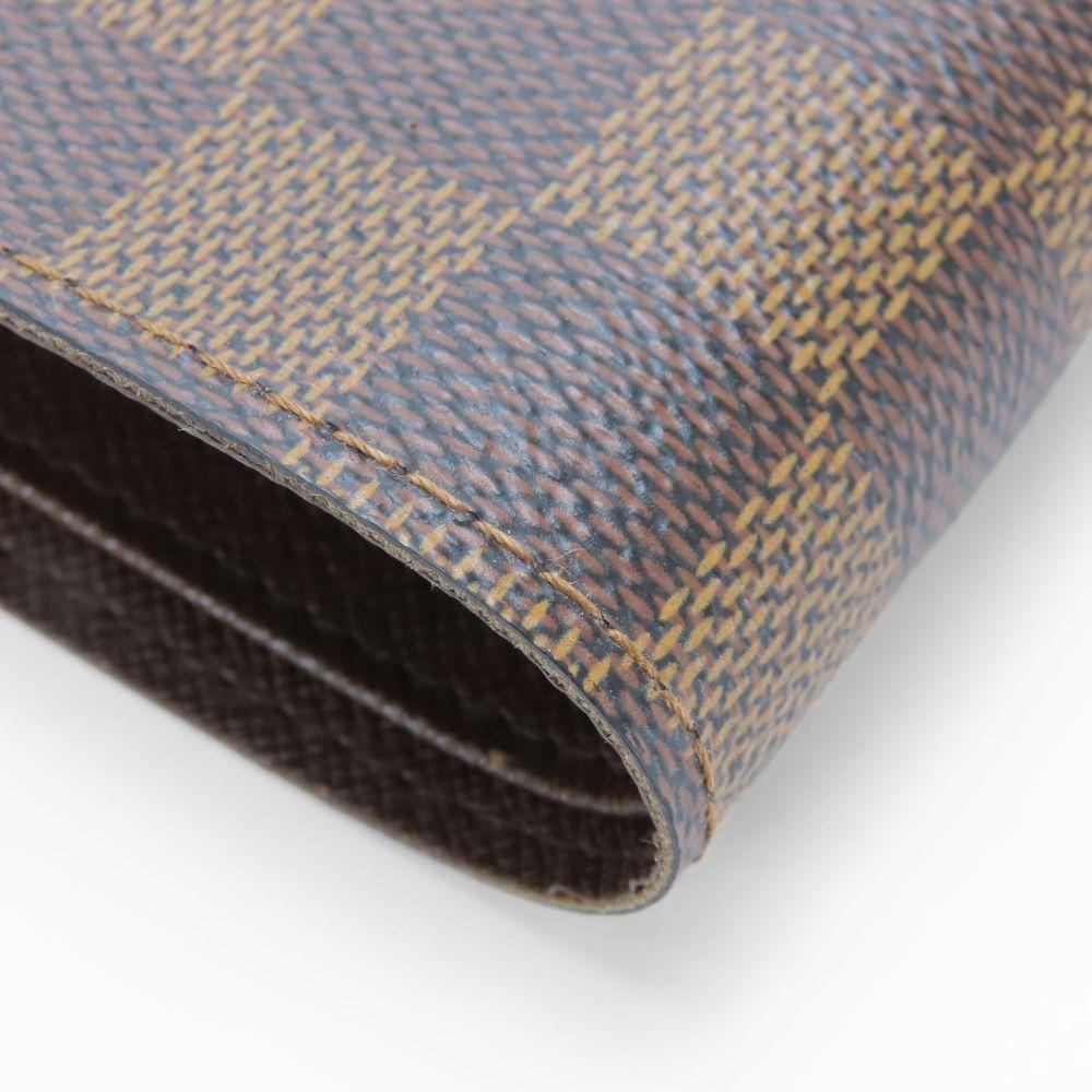 Used LOUIS VUITTON Bifold Wallet Porte BilletsCartes CrÃ©dit Monet N61665 Damier Ebene Brown Accessory