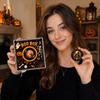 Halloween Rotating Music Box Refrigerator with Glowing Light for Fridge Decor