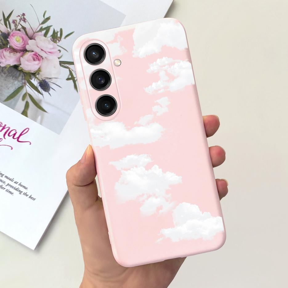 For Samsung Galaxy A55 Case Pretty Cartoon Girls Sunflower Cover Soft TPU Phone Case For Samsung A15 A25 A35 A55 5G Fundas Coque