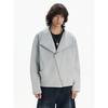 Blaexit Bias-Cut Zipper Cardigan Gray Sweatshirt Men's Hoodless Stand Collar Slim Fit Elegant Old Money Jacket Coat