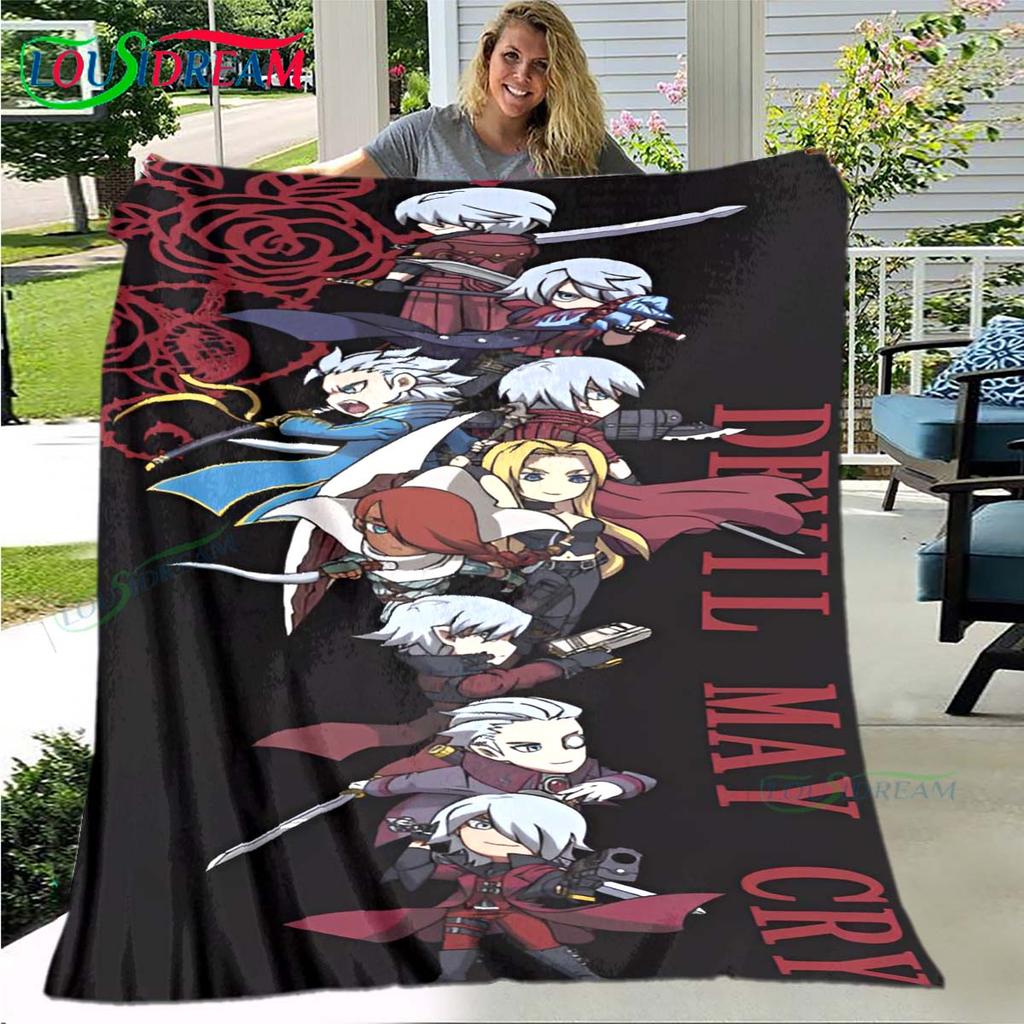 Fashion D-Devil May Cry Tapestry Game Poster Four Seasons Blanket Sofa Cover Travel Bed Plush Blanket Office Break Blanket Gift