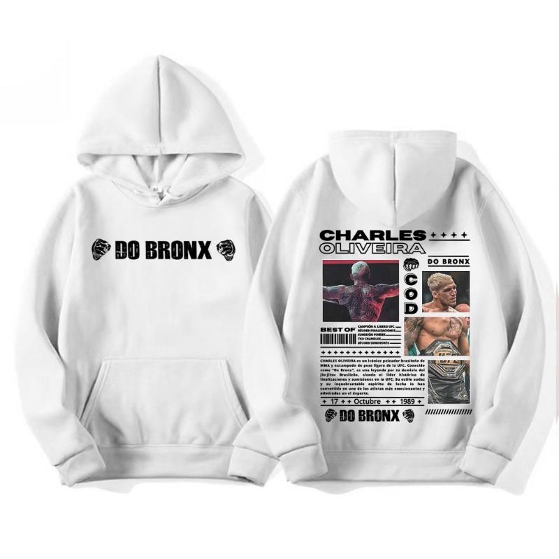 Limited Charles Oliveira Do Bronx Vintage Graphic Hoodies Men Women Fashion Cool Gothic Hoody Pullovers Casual Fleece Sweatshirt