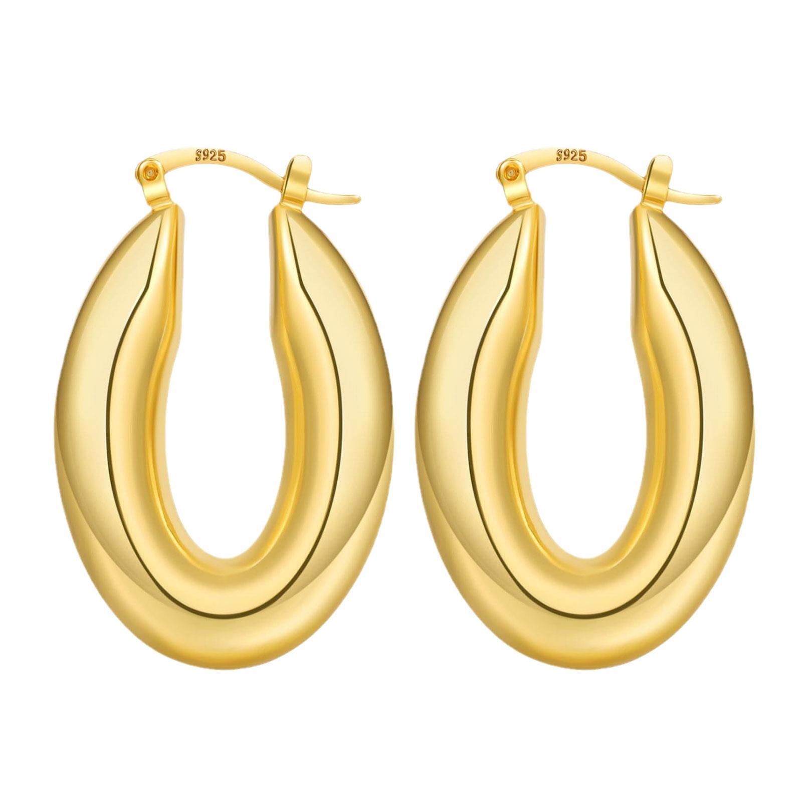 

Elegant Hollow Oval Earrings Fashion Earrings Copper Texture Ear Accessories Suitable for Casual or Formal Occasions золотой