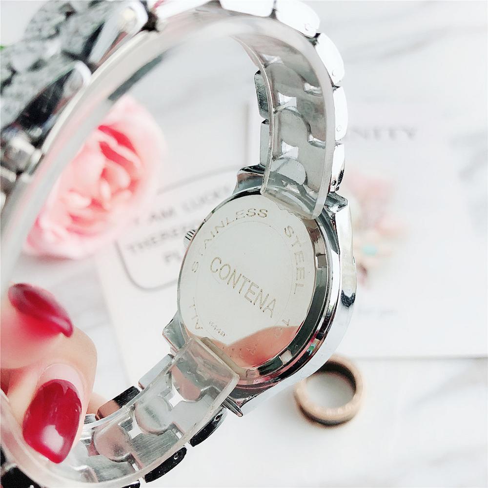 New Women's Roman Diamond Watch Casual Designer Stainless Steel Rhinestone Ladies Dress Watch Simple Elegant Gfit Montre Femme