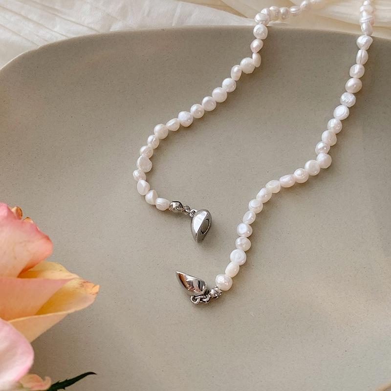 iF ME Elegancki Perłowy Magnetyczny Naszyjnik Prosty Choker Serca Naszyjniki dla Kobiet Modne Akcesoria