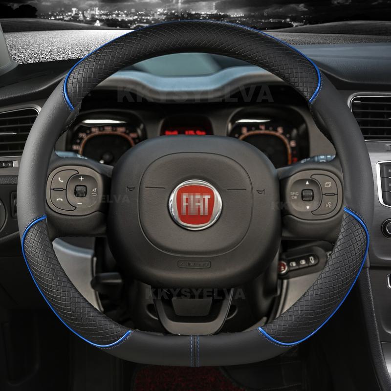 Mikrofiber Deri Araba direksiyon kılıfı Fiat Panda 2013 2015 2017 2022 Oto Aksesuarları
