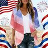 Women's Independence Day Print Cardigan, Loose-Fit Tunic, Casual Shirt