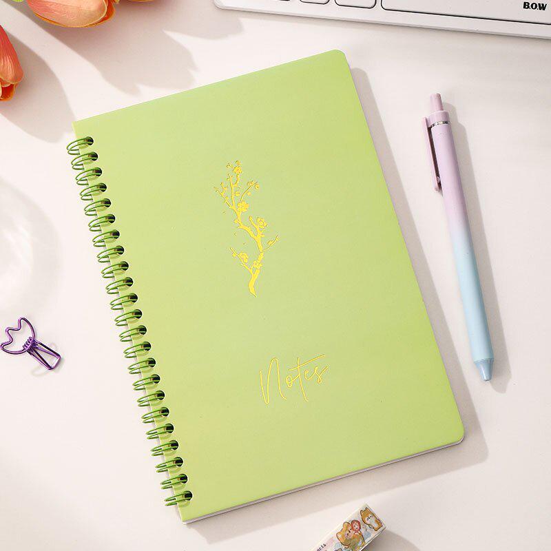 Macaron Color A5 Spiral Notebook - Ruled Diary for Students & Office