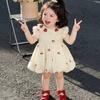 Mädchen Sommer Kirschen Print Kleid Süß Pastoral Prinzessin Niedlich Baby Kleinkind Kleid