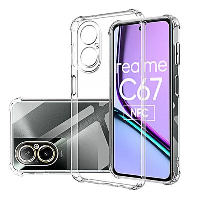 Wstrząsoodporne Przezroczyste Etui dla Realme C67 4G 6,72" Miękkie Silikonowe Przezroczyste Tylne Pokrowce dla Realmec67 C 67 Ochrona Telefonu Aparatu