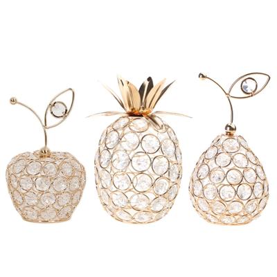 Crystals Fruit Statues Natural 3D Statues Decorations Fruit Shape Polished Smooth Collection for Bedroom Home Bar Desk