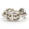 Used HERMES Scarf ring Legato ChÃ©ne Dunkel metal 12.1g Silver Accessories