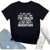 ROSEPARK Damen T-Shirts Niedliche Grafik Ich bin verrückt T-Shirts