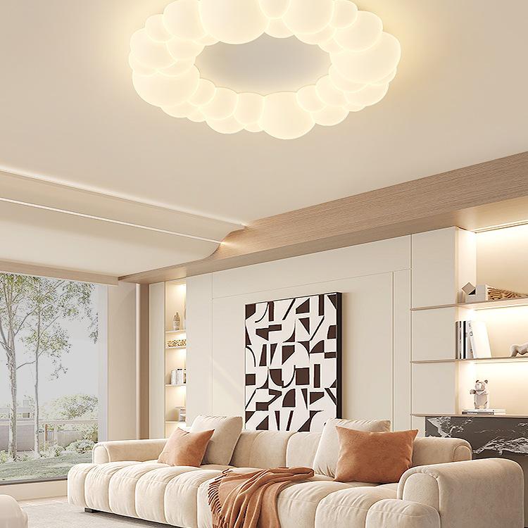 Nordic Modern Minimalist Cream Bubble Ceiling Light for Master Bedroom