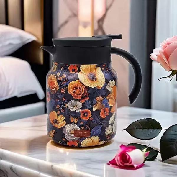 316 Stainless Steel Large-Capacity Thermos Flask with Tea Steeping Chamber