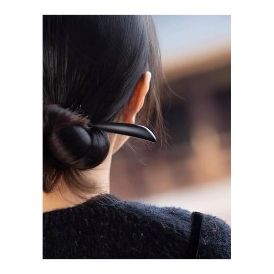 Fermacapelli Kanzashi Semplice Legno Naturale Singolo Bastoncino Fermaglio per Capelli Accessorio per Capelli Materiale Naturale Uso Quotidiano Kimono Yukata Stile Giapponese Accessorio per Capelli
