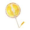 Fruit Print Fan with Wooden Long Handle Portable Lightweight Outdoor Travel Camping