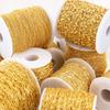 1Meter Copper Basic Chain Gold Plated Cable Curb Link Chains for Necklace Bracelet Handmade Jewelry Making DIY Supply Wholesale