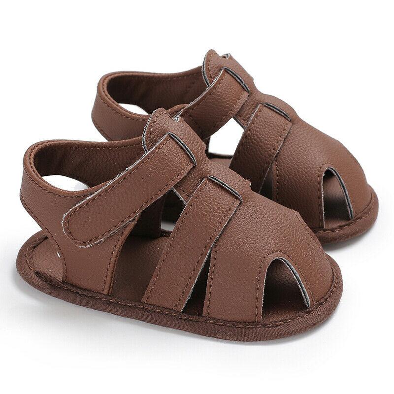 Citgeett Newborn Baby Boy Girl Soft Sole Crib Shoes Infant Summer Sandals 0-18 Months