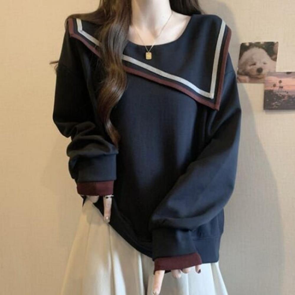 Navava Casual Daily Collar Long Sleeve Sweatshirt Nt2050