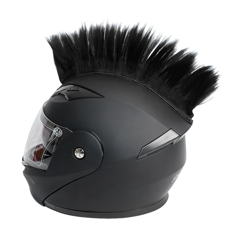 Synthetic Hawks Motor Helmet Decor Reusable Hair Sticker Funny Outdoor Wig