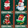 Children Festive Christmas Mini Gift Micro Building Blocks 3D Snowman Santa Claus Tree Decor Model Toy For Kids