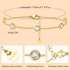 Chic Geometric Zircon Bracelet for Women Stainless Steel Cross Zircon Bracelets Gold Plated Fashion Charm Jewelry Christmas Gift