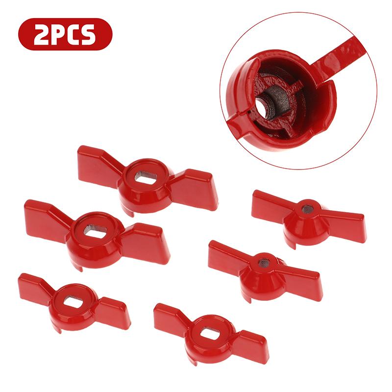 2Pcs Aluminum Handle Valve Handle Ball Valve Handle Wrench Red Butterfly Handle Accessories