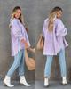 2025 Autumn Women's Long-Sleeve Washed Denim Jacket with Raw Edges