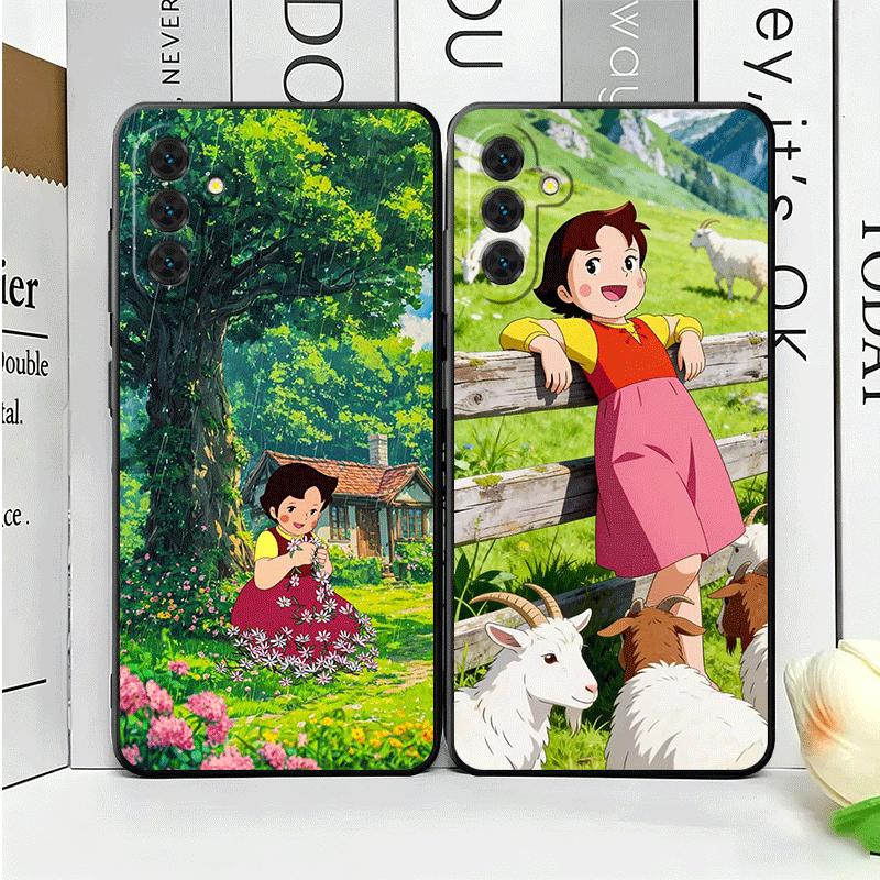 Heidi Cartoon Cute Soft Phone Case for Samsung A17 A37 A57 A16 A26 A36 A56 A15 A25 A35 A55 A14 A24 A34 A54 A13 A23 A33 A53 A52 A