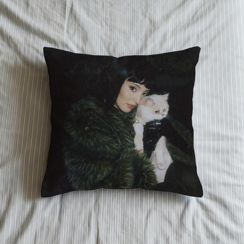 Cushion Cover FILM Soft Case Sofa Living Faouzia NOIR Room Home Comfortable Office Decor Protective Pillow