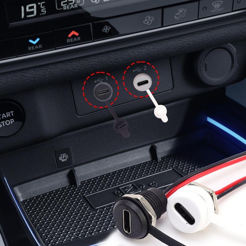 1-10PC Type-C Jack Female Charging Port Waterproof with Carabiner Female Charging Port Waterproof Female Dock Charger Connector