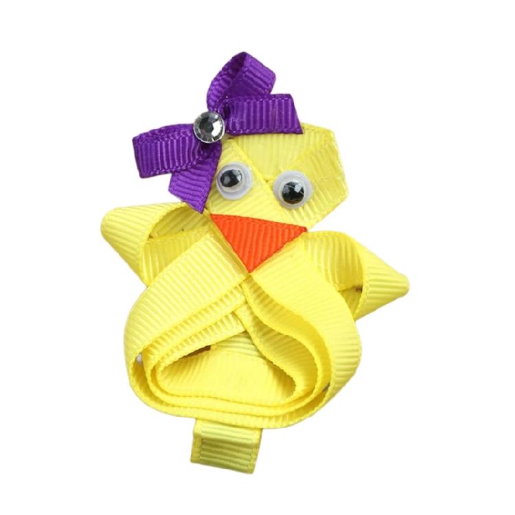 Lovely Hair Barrette Easter Festival Bunnies/Chick Hair Clip with Bowknot For Little Girl and Adult Holiday Theme Headwear