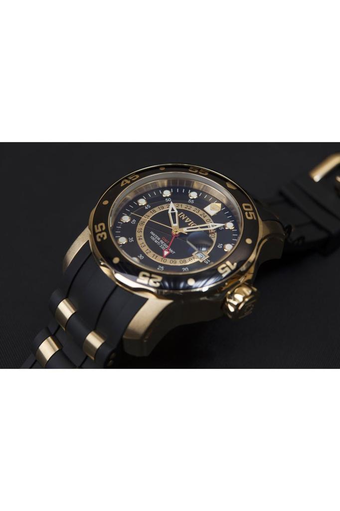 Pro Diver Quartz 48mm Koperta Złota Czarna Stal nierdzewna Poliuretan Pasek Czarna tarcza 6991 [Invicta] Męski [Produkt]