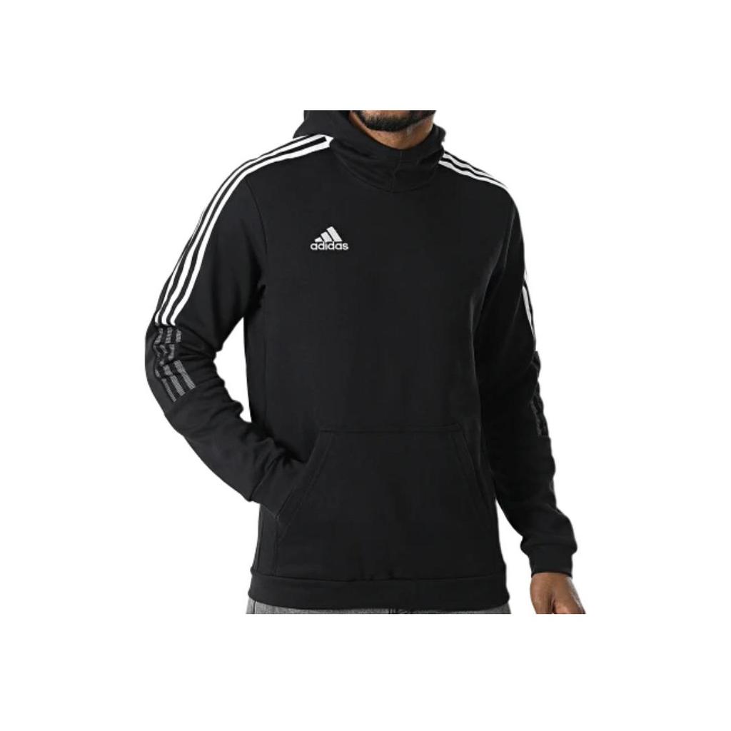 adidas Ss23 Solid Color Logo Print Hoodie Men Hoodies Black GM7341-BLACK