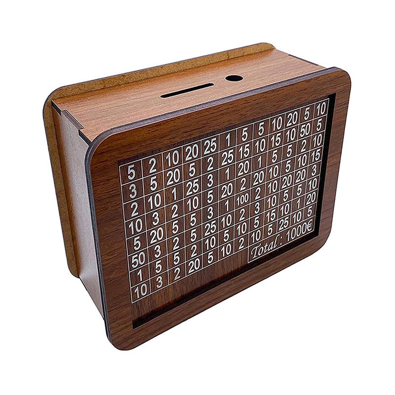 Para Kutusu Kumbara Ahşap Para Bankası, Tasarruf Hedefi ve Kontrol Edilecek Sayılarla Yeniden Kullanılabilir Para Kutusu Tasarruf Alışkanlığına Yardımcı Olur