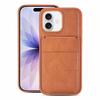 Multifunctional Vertical Flip Card Wallet Holder Vegan Leather Back Phone Case