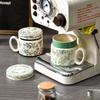 Hochwertige, leichte Luxus-Retro-Tasse mit Deckel, Keramik, koreanische Kaffeetasse für Paare