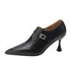 Pointed temperament elegant not tired feet high heels women's skirt side zipper belt buckle stiletto single shoes 2025 new
