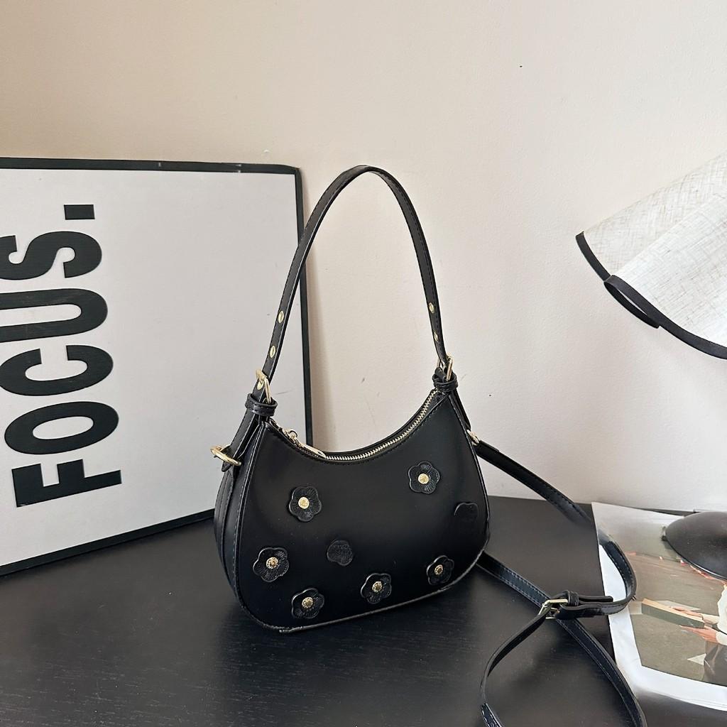 Flower Three Dimensional Trendy Small Women Bag Inner Pocket Design Zipper Bags