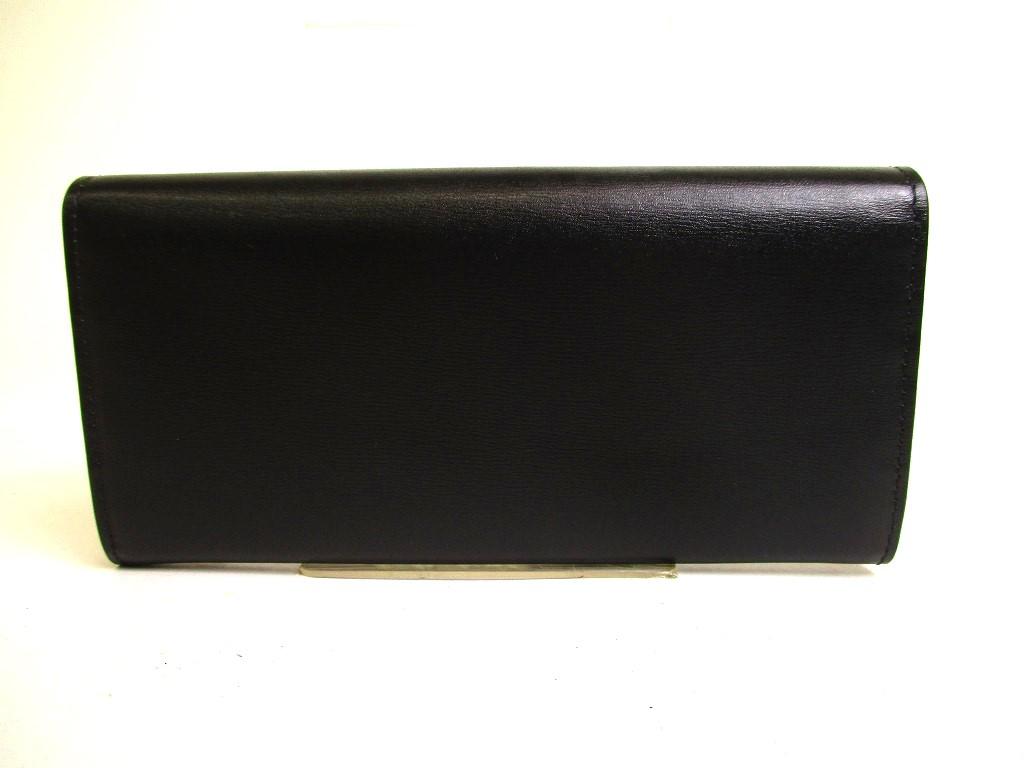 Authentic FENDI Black Leather Bifold Long Wallet Flap Wallet Baguette Continental #a134  Refurbished