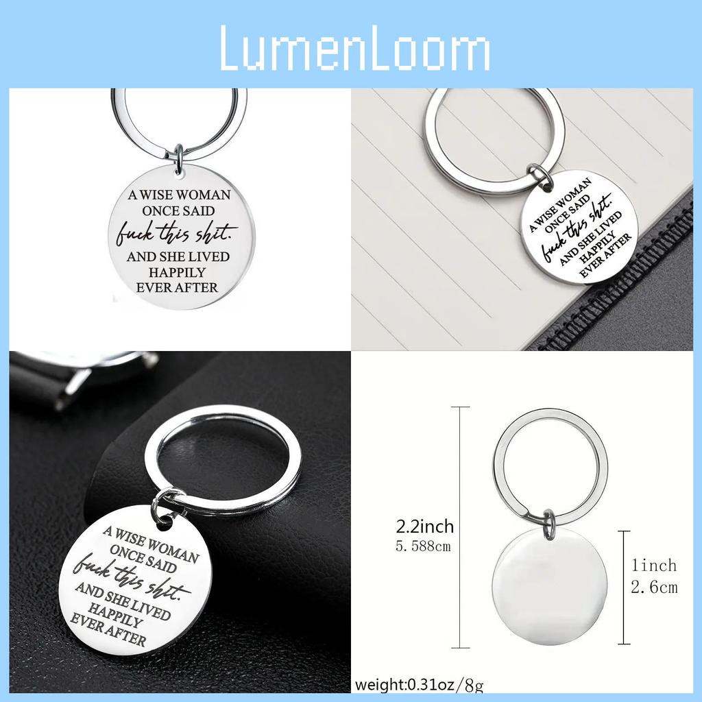 Inspirational Stainless Steel Keychain Gift For Wife Friends Sister With Modern Artistic Design