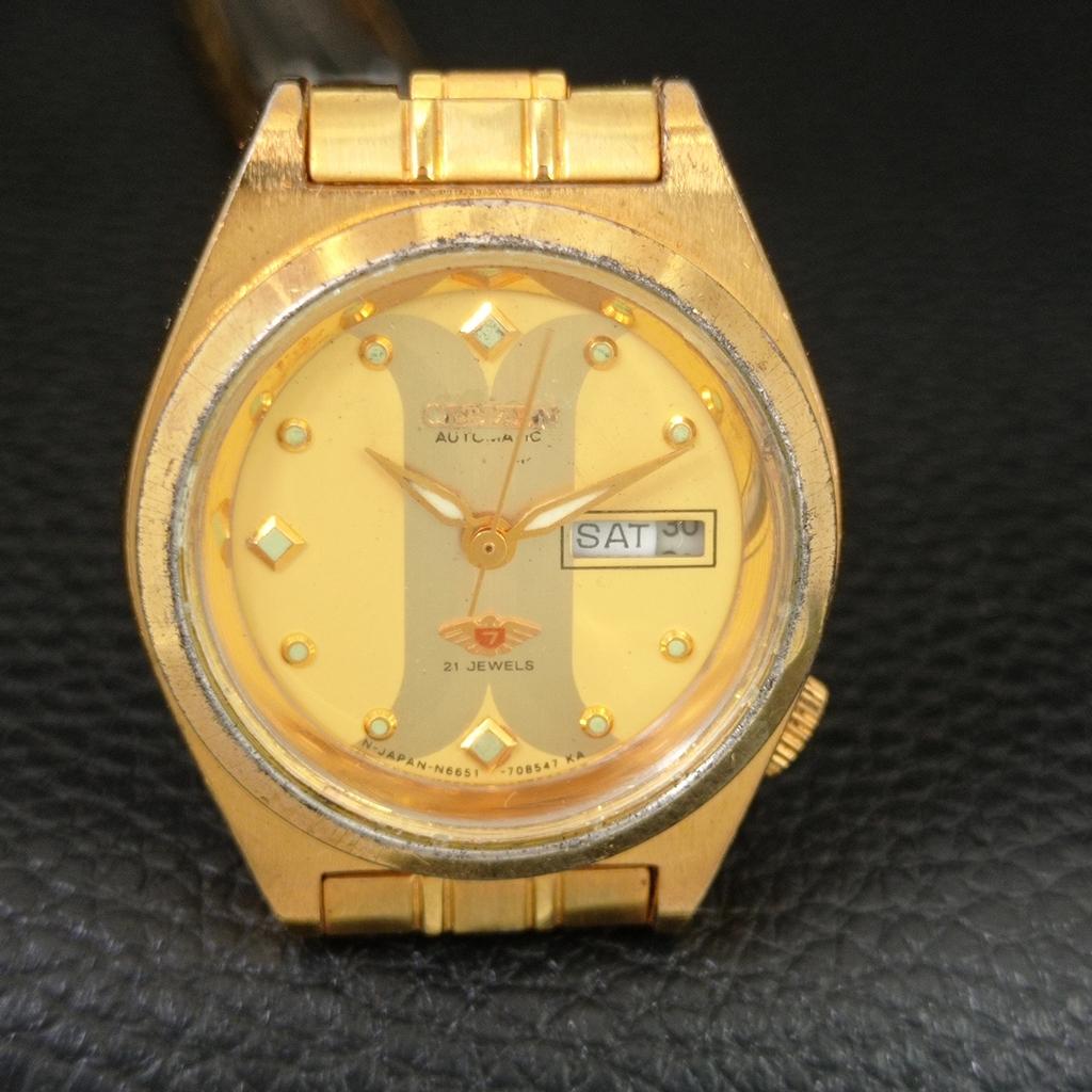 GENUINE VINTAGE CITIZEN AUTOMATIC JAPAN WOMENS ORIGINAL DIAL WATCH a705524-1